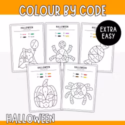 Colour by Code (extra easy) - Halloween