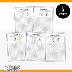 Halloween Pixel Art - Printable Craft for Kids