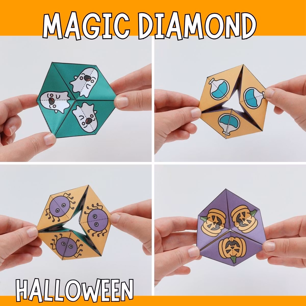 Magical Halloween Diamond - Printable Craft for Kids