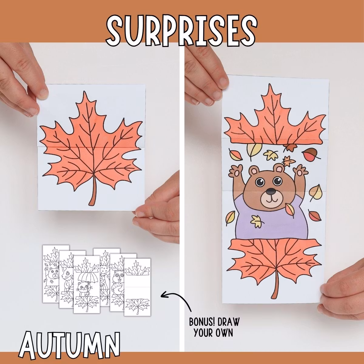 Surprise Autumn Leaves – Printable Fall Craft for Kids