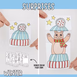 Surprise Winter Hats - Printable Craft for Kids