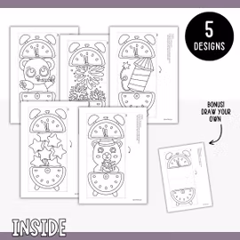 Surprise Clocks - Printable New Year Craft for Kids