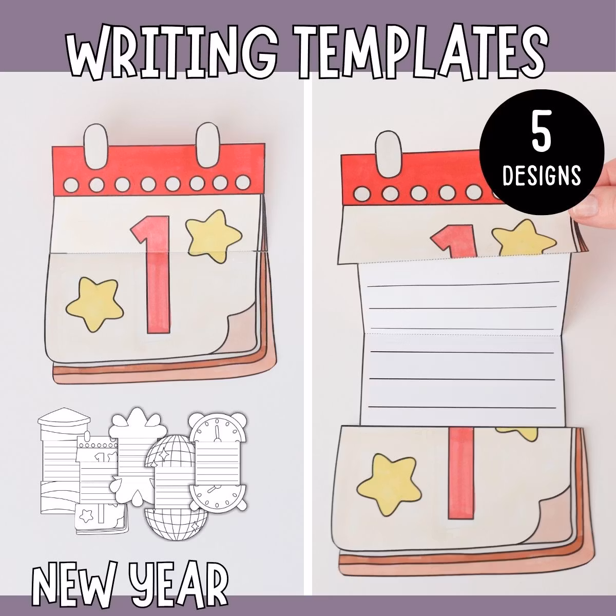 Printable New Year Writing Templates - Crafts for Kids