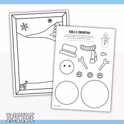 Cut and Stick - Snowman Craft for Kids