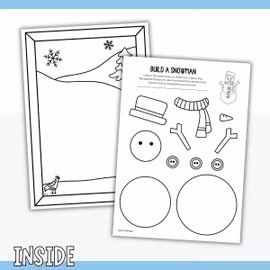 Cut and Stick - Snowman Craft for Kids