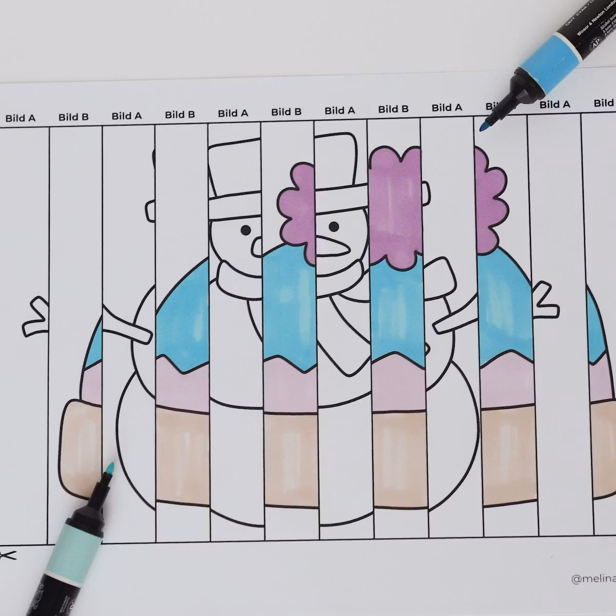 Magical Winter Agamographs - Printable Craft for Kids