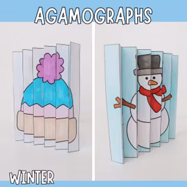 Magical Winter Agamographs - Printable Craft for Kids