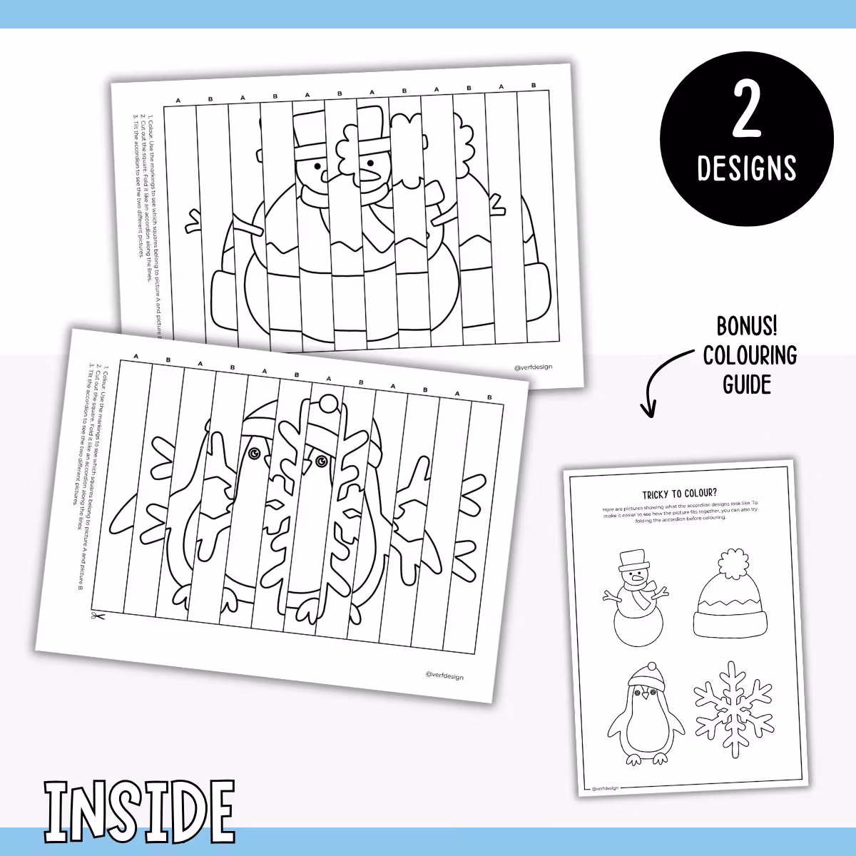 Magical Winter Agamographs - Printable Craft for Kids