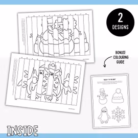 Magical Winter Agamographs - Printable Craft for Kids