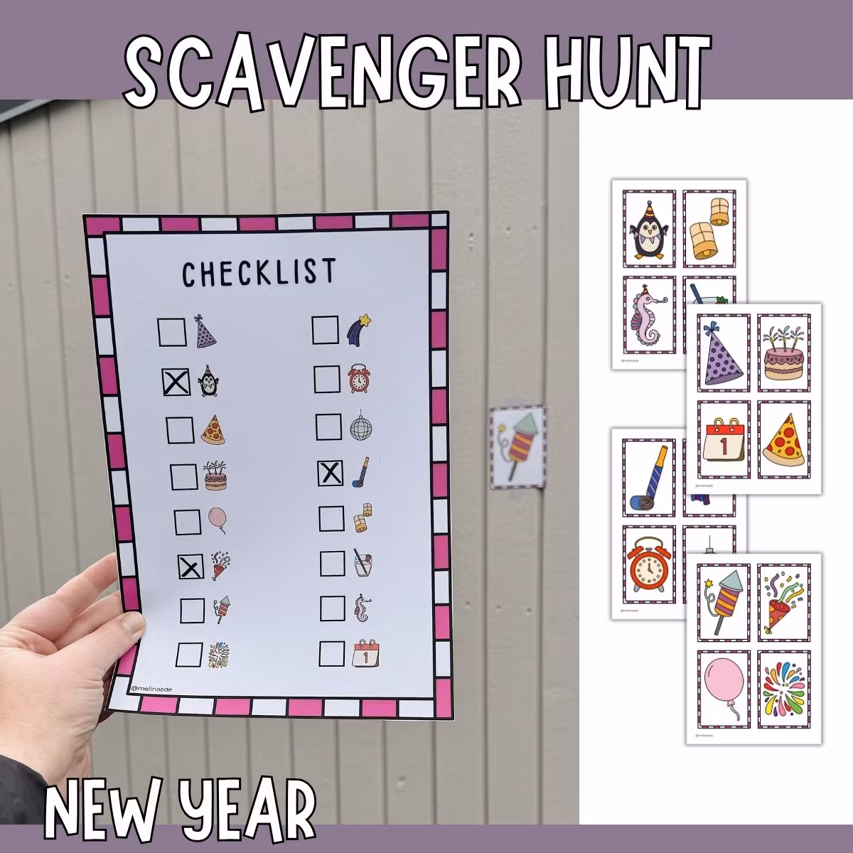 New Year Scavenger Hunt - Printable Game for Kids