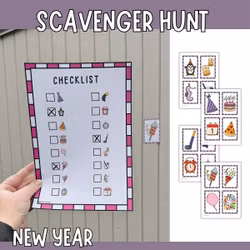 New Year Scavenger Hunt - Printable Game for Kids