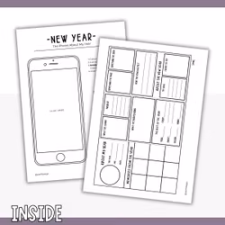 My Year on My Phone - Printable New Year Craft