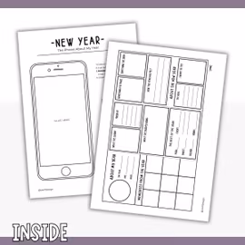 My Year on My Phone - Printable New Year Craft