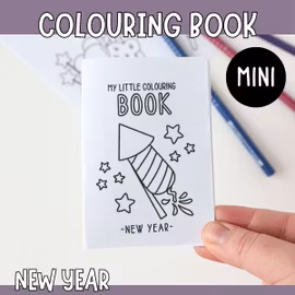 Mini Colouring Book - New Year Craft for Kids
