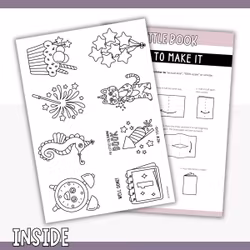 Mini Colouring Book - New Year Craft for Kids