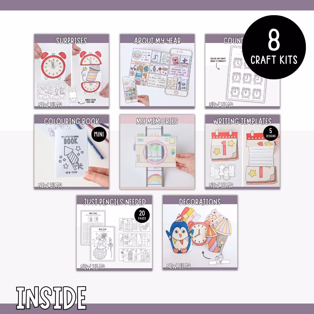 The Ultimate New Year Craft Bundle - Printables for Kids