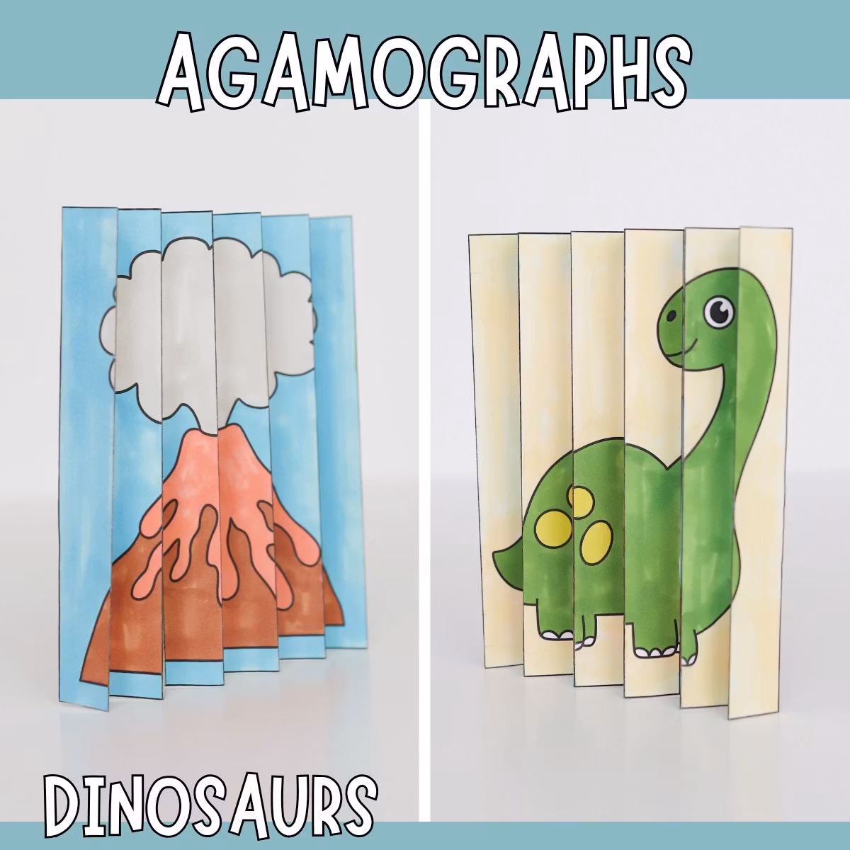 Magical Agamographs - Printable Dinosaur Craft for Kids