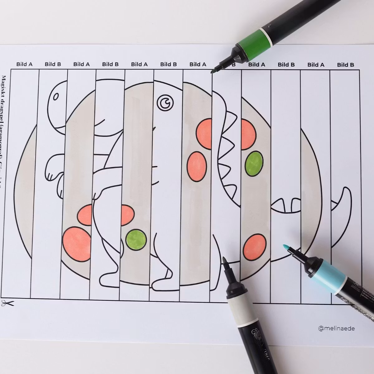 Magical Agamographs - Printable Dinosaur Craft for Kids