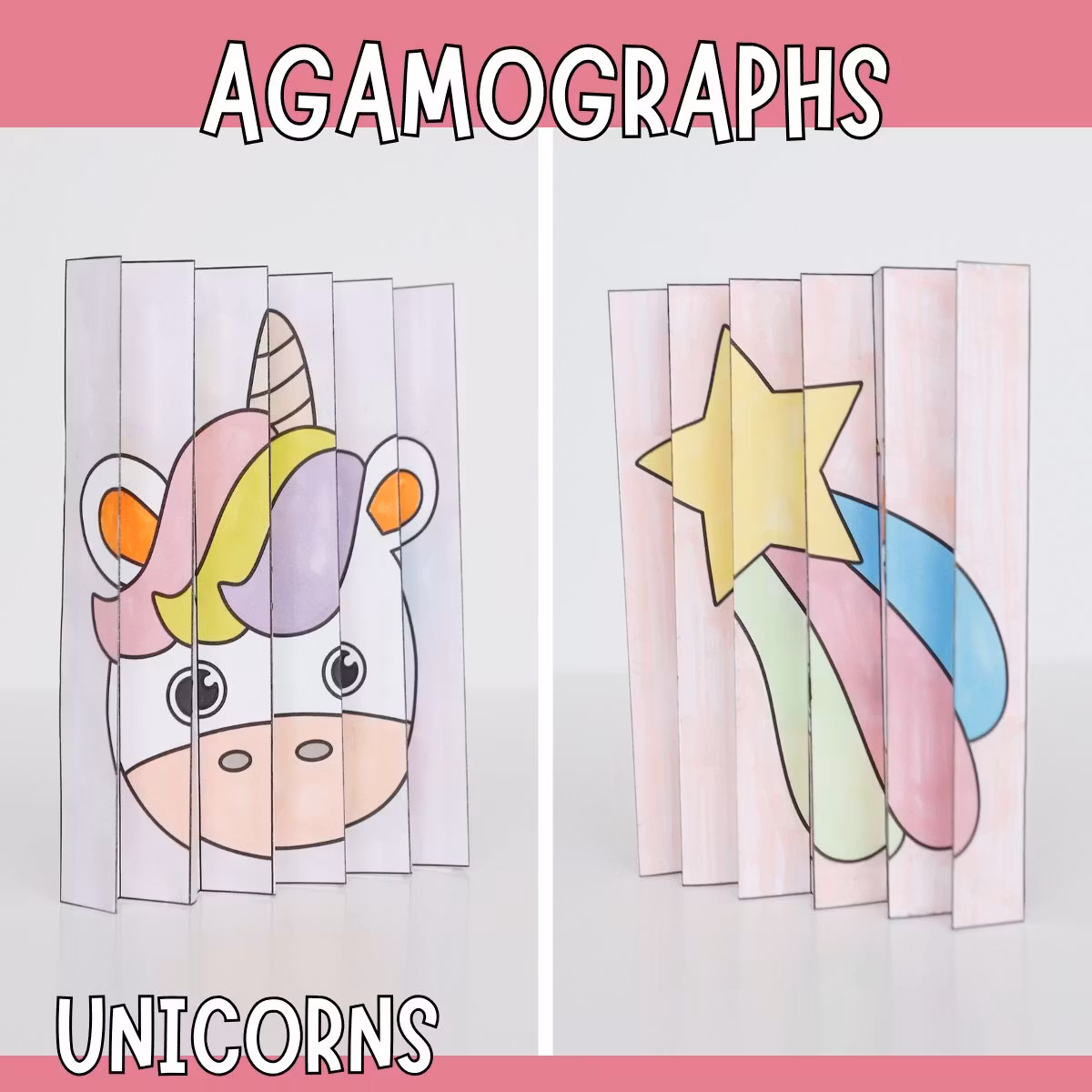 Magical Agamographs - Printable Unicorn Craft for Kids