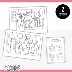 Magical Agamographs - Printable Unicorn Craft for Kids