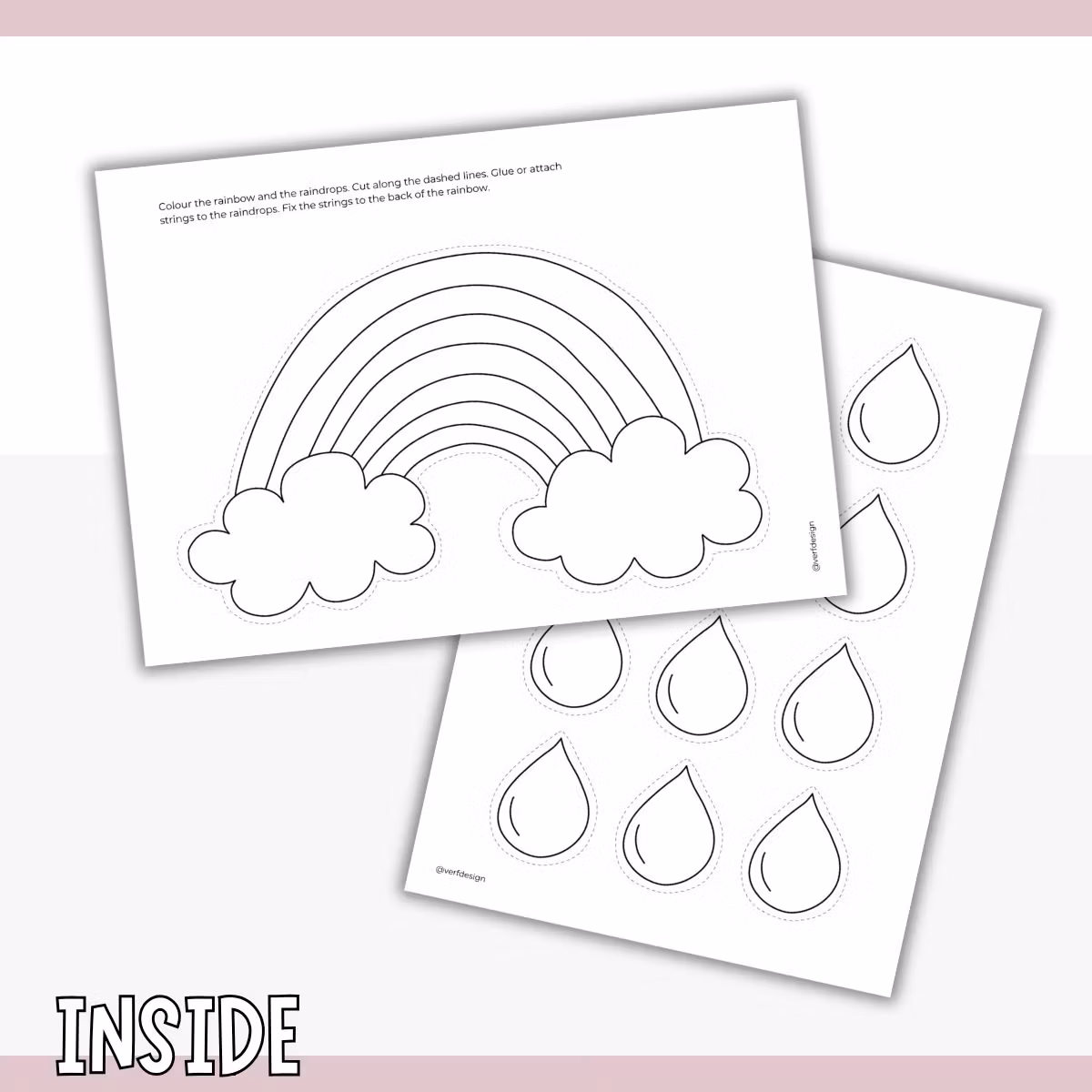 Printable Rainbow Craft for Kids - Cut, Colour and Make