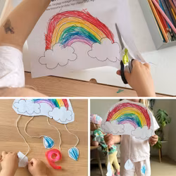 Printable Rainbow Craft for Kids - Cut, Colour and Make