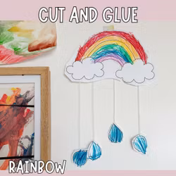 Printable Rainbow Craft for Kids - Cut, Colour and Make
