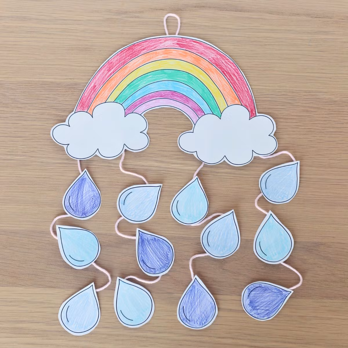 Printable Rainbow Craft for Kids - Cut, Colour and Make