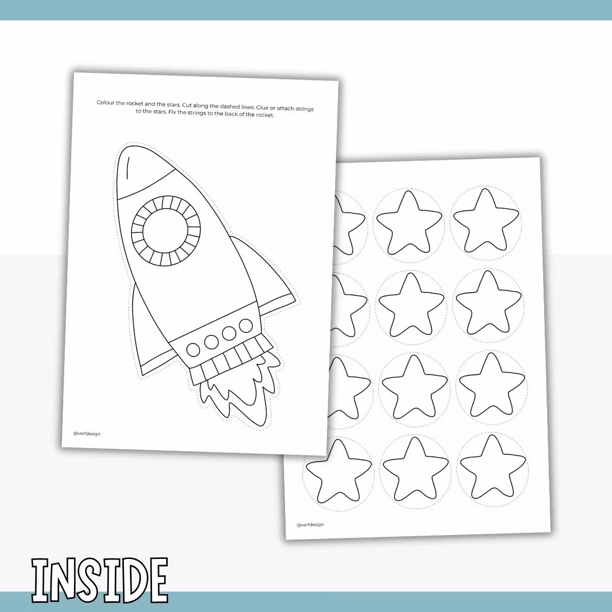 Printable Rocket Craft for Kids - Cut, Colour and Make