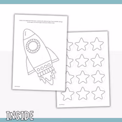 Printable Rocket Craft for Kids - Cut, Colour and Make
