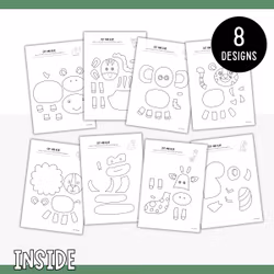 Safari Animals - Printable Cut and Glue Craft for Kids