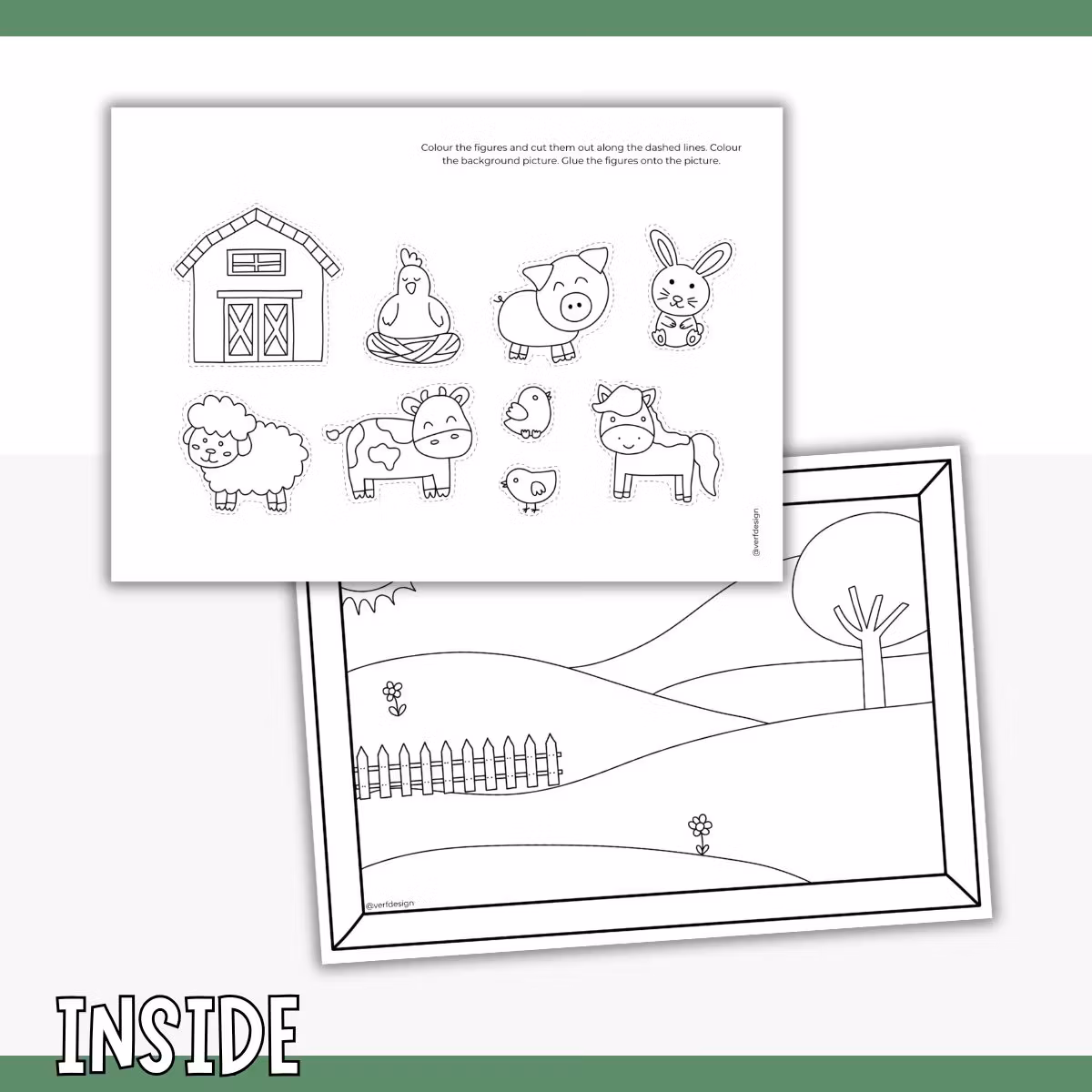 Printable Farm Craft for Kids - Make a Farm Picture