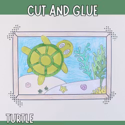 Printable Turtle Craft for Kids - Make a Turtle Picture