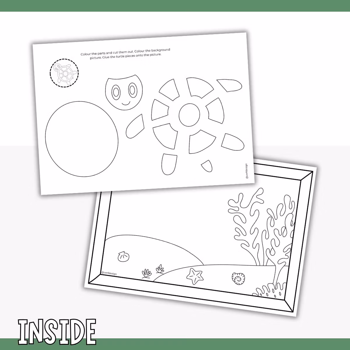 Printable Turtle Craft for Kids - Make a Turtle Picture