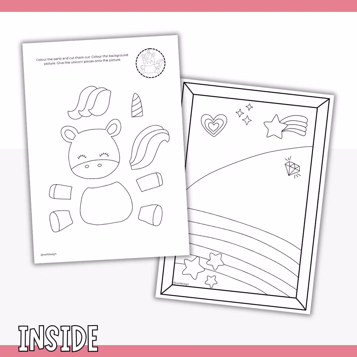 Printable Unicorn Craft for Kids - Make a Unicorn Picture