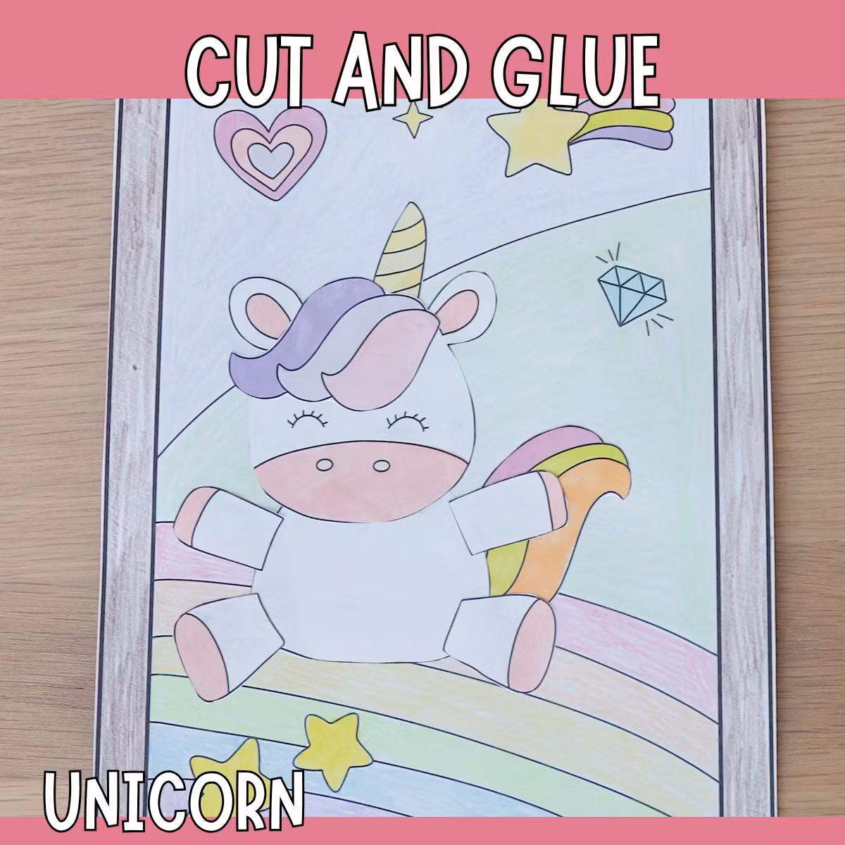 Printable Unicorn Craft for Kids - Make a Unicorn Picture