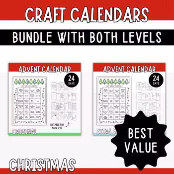 Printable Craft Advent Calendar - Bundle (Original & Extra Easy)