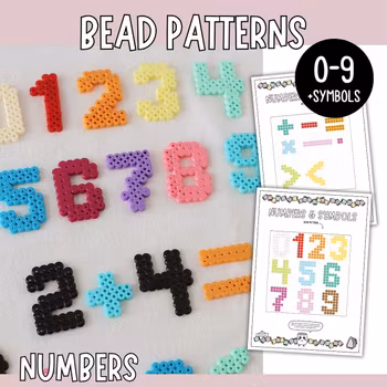 Bead Patterns: Numbers 0-9 & Symbols
