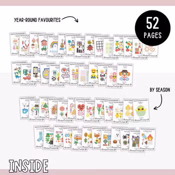 A Year of Bead Patterns - 52 Printable Pages