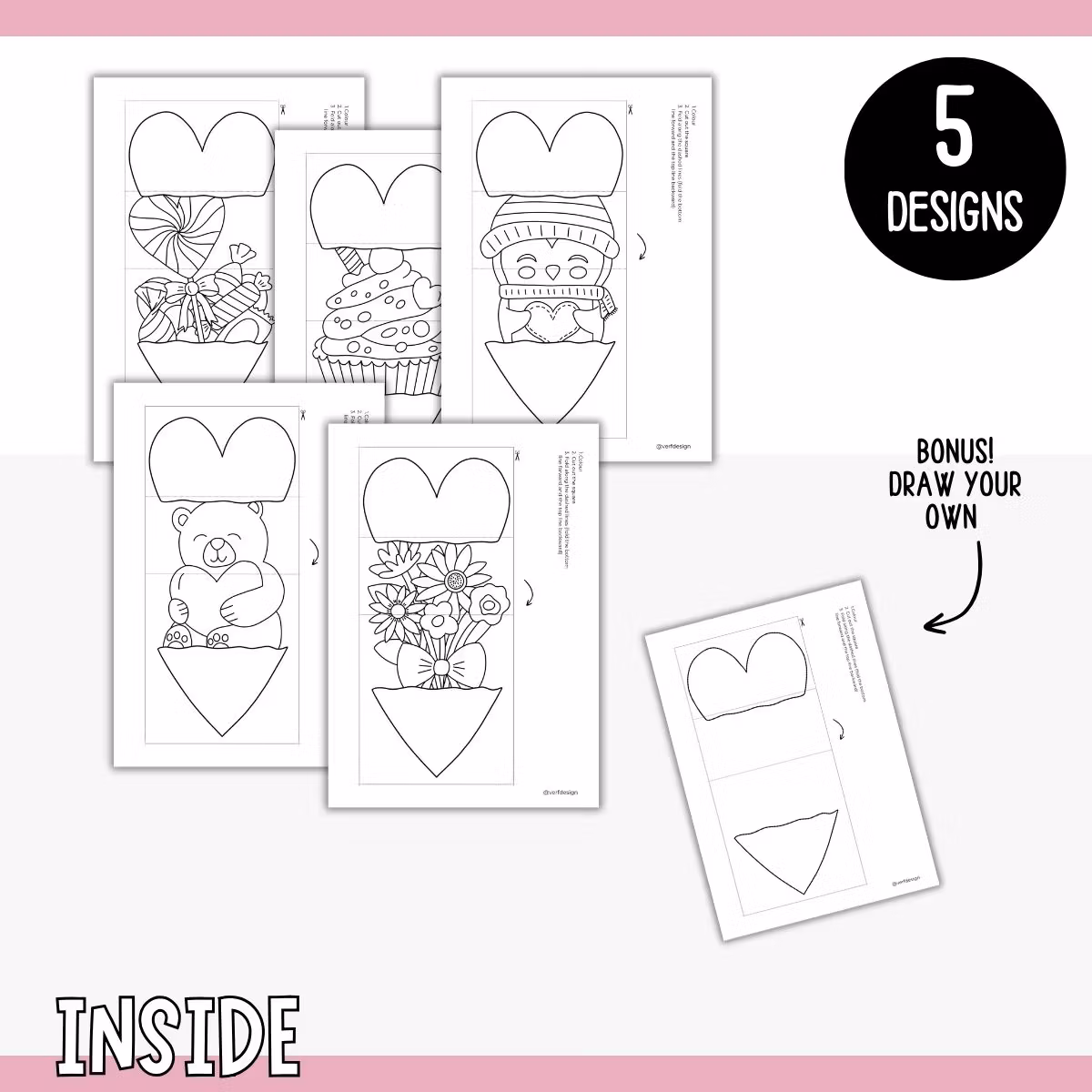 Printable Valentine’s Surprise Hearts - Craft for Kids