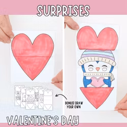 Printable Valentine’s Surprise Hearts - Craft for Kids