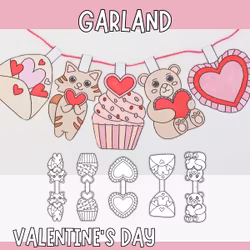 Printable Valentine’s Garland - Craft for Kids