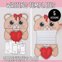 Valentine’s Writing Templates - Foldable Craft for Kids