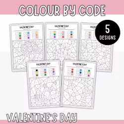 Colour by Code - Valentine’s Day