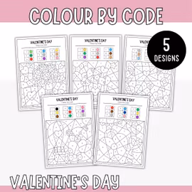 Colour by Code - Valentine’s Day