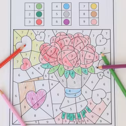 Colour by Code - Valentine’s Day