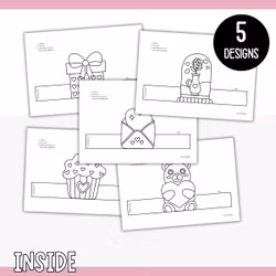 Standing Valentine’s Decorations - Printable Craft for Kids