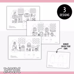 3D Valentine’s Houses - Printable Craft Templates for Kids