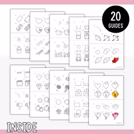 Valentine’s Drawing Guide - 20 Step-by-Step Pictures