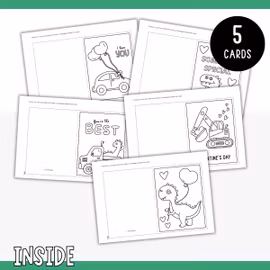 Valentine’s Cards - Vehicles & Dinosaurs
